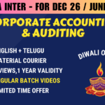 CMA INTER CORPORATE ACCOUNTING AND AUDITING REGULAR || CC719