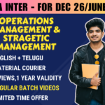 CMA INTER OPERATIONS MANAGEMENT AND STRATEGIC MANAGEMENT REGULAR || CC718