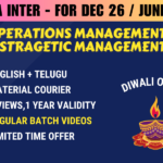 CMA INTER OPERATIONS MANAGEMENT AND STRATEGIC MANAGEMENT REGULAR || CC718