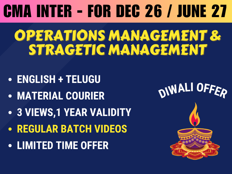 3 CMA INTER OPERATIONS MANAGEMENT AND STRATEGIC MANAGEMENT REGULAR || CC718 - Image 1