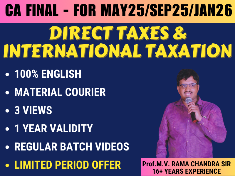 5 CA FINAL DIRECT TAXES & INTERNATIONAL TAXATION REGULAR || CC817 - Image 1