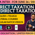 CMA INTER DIRECT AND INDIRECT TAXES REGULAR || CC716