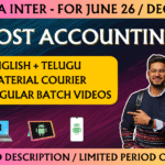 CMA INTER COST ACCOUNTING REGULAR || CC717