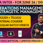 CMA INTER OPERATIONS MANAGEMENT AND STRATEGIC MANAGEMENT REGULAR || CC718