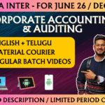 CMA INTER CORPORATE ACCOUNTING AND AUDITING REGULAR || CC719