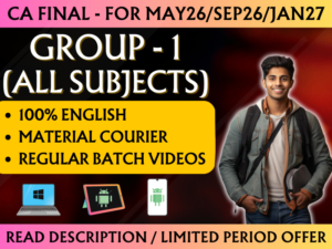 CA FINAL GROUP 1 REGULAR || CC812