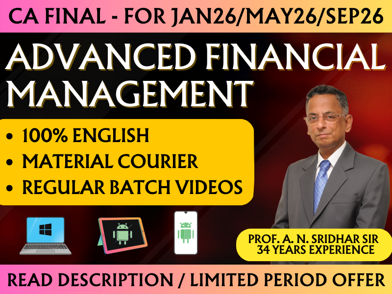 815 CA FINAL ADVANCED FINANCIAL MANAGEMENT REGULAR || CC815 - Image 1