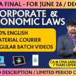 CMA FINAL CORPORATE AND ECONOMIC LAWS REGULAR (CEL) || CC914