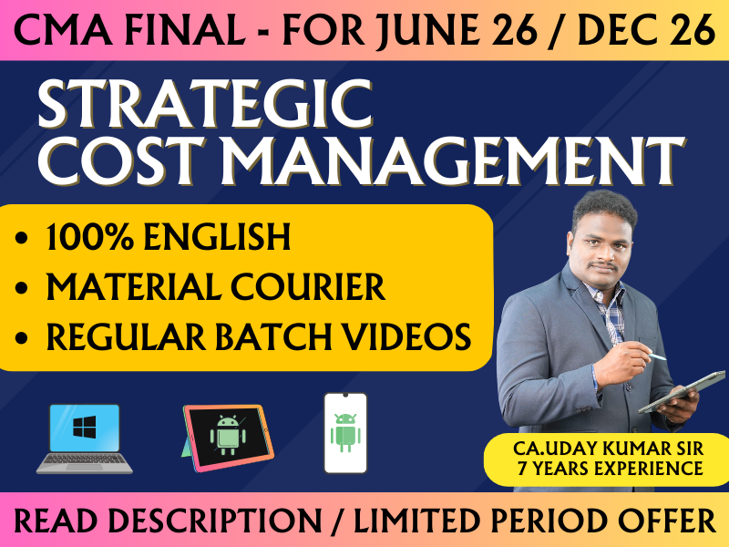 917 CMA FINAL STRATEGIC COST MANAGEMENT REGULAR (SCM) || CC917 - Image 1