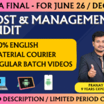 CMA FINAL COST AND MANAGEMENT AUDIT REGULAR (CMA) || CC918