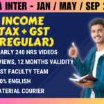 CA INTER INCOME TAX AND GST REGULAR || CC616