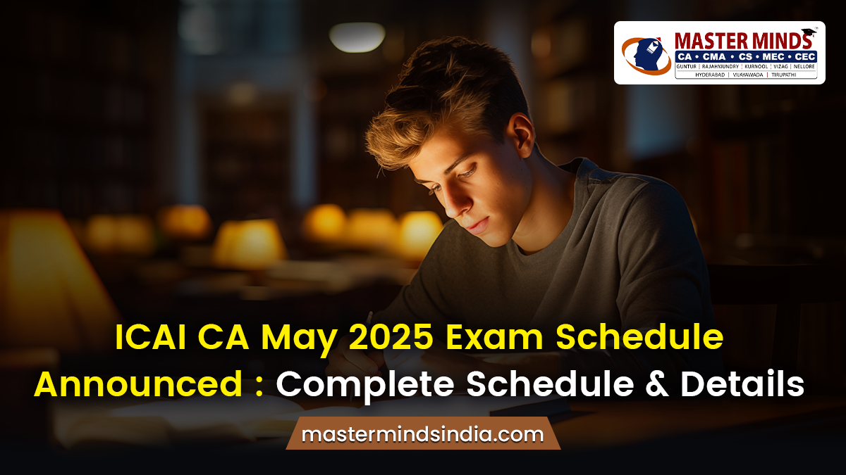 ICAI CA May 2025 Exam Schedule