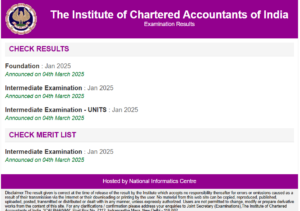 ICAI CA Results 2025