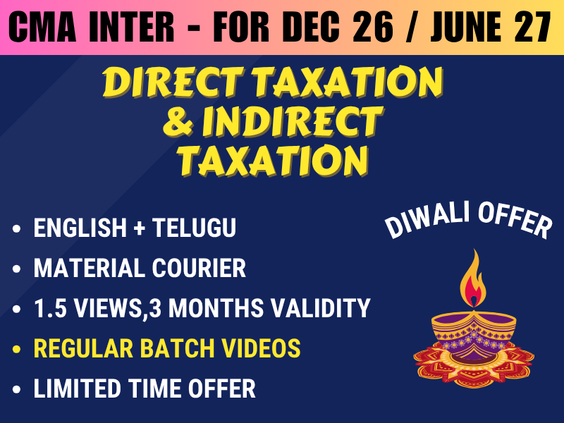 10 CMA INTER DIRECT AND INDIRECT TAXES REGULAR || CC743 - Image 1