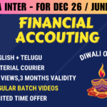 CMA INTER FINANCIAL ACCOUNTING REGULAR || CC742