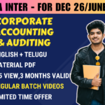 CMA INTER CORPORATE ACCOUNTING AND AUDITING REGULAR || CC746