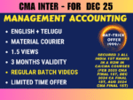 CMA INTER MANAGEMENT ACCOUNTING REGULAR || CC748 - Image 2