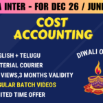 CMA INTER COST ACCOUNTING REGULAR || CC744