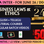 CMA INTER BUSINESS LAWS AND ETHICS REGULAR || CC741