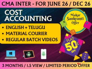 CMA INTER COST ACCOUNTING REGULAR || CC744