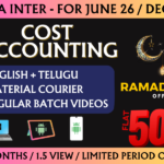 CMA INTER COST ACCOUNTING REGULAR || CC744
