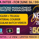 CMA INTER OPERATIONS MANAGEMENT AND STRATEGIC MANAGEMENT REGULAR || CC745