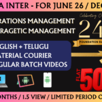 CMA INTER OPERATIONS MANAGEMENT AND STRATEGIC MANAGEMENT REGULAR || CC745