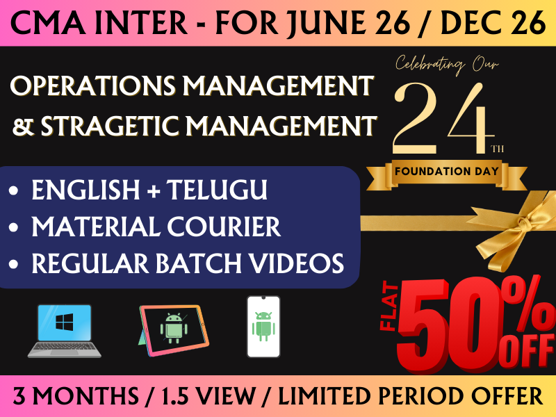 745 CMA INTER OPERATIONS MANAGEMENT AND STRATEGIC MANAGEMENT REGULAR || CC745 - Image 1