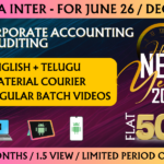 CMA INTER CORPORATE ACCOUNTING AND AUDITING REGULAR || CC746