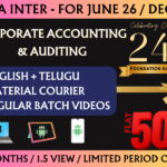 CMA INTER CORPORATE ACCOUNTING AND AUDITING REGULAR || CC746