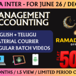 CMA INTER MANAGEMENT ACCOUNTING REGULAR || CC748