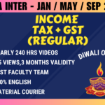 CA INTER INCOME TAX AND GST REGULAR || CC693