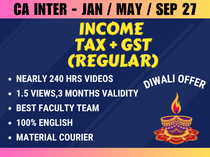 CC616 (2) CA INTER INCOME TAX AND GST REGULAR || CC693 - Image 1