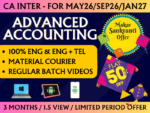 CA INTER ADVANCED ACCOUNTING REGULAR || CC691