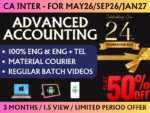 CA INTER ADVANCED ACCOUNTING REGULAR || CC691