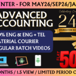 CA INTER ADVANCED ACCOUNTING REGULAR || CC691