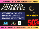 CA INTER ADVANCED ACCOUNTING REGULAR || CC691