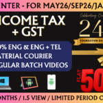CA INTER INCOME TAX AND GST REGULAR || CC693