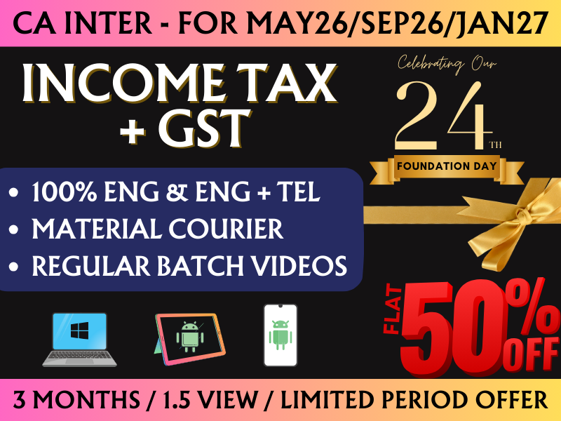 CC693 CA INTER INCOME TAX AND GST REGULAR || CC693 - Image 1
