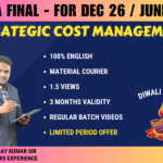 CMA FINAL STRATEGIC COST MANAGEMENT REGULAR (SCM) || CC964