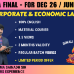 CMA FINAL CORPORATE AND ECONOMIC LAWS REGULAR (CEL) || CC961