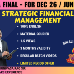 CMA FINAL STRATEGIC FINANCIAL MANAGEMENT REGULAR (SFM) || CC962