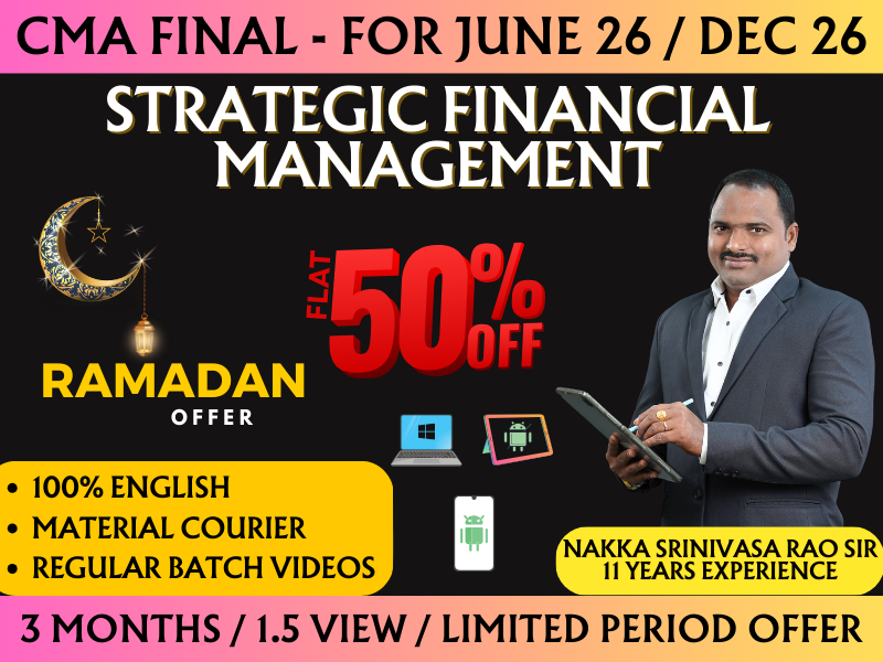 962 CMA FINAL STRATEGIC FINANCIAL MANAGEMENT REGULAR (SFM) || CC962 - Image 1
