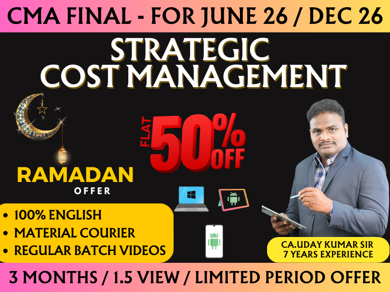 964 CMA FINAL STRATEGIC COST MANAGEMENT REGULAR (SCM) || CC964 - Image 1