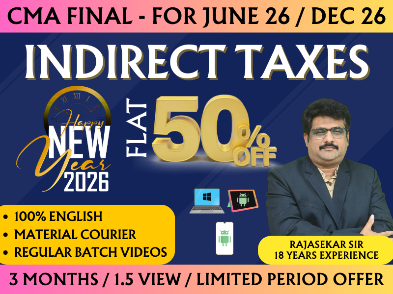 967 CMA FINAL INDIRECT TAX LAWS REGULAR (IDLP) || CC967 - Image 1