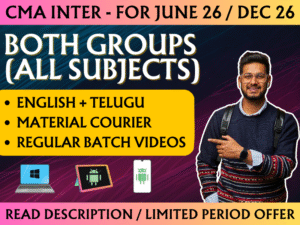 CMA INTER BOTH GROUPS REGULAR || CC711