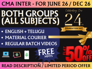 CMA INTER BOTH GROUPS REGULAR || CC711