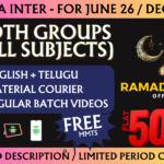 CMA INTER BOTH GROUPS REGULAR || CC711