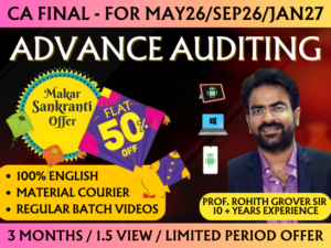 CA FINAL ADVANCED AUDITING REGULAR || CC822
