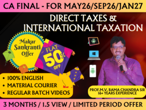CA FINAL DIRECT TAXES & INTERNATIONAL TAXATION REGULAR || CC823